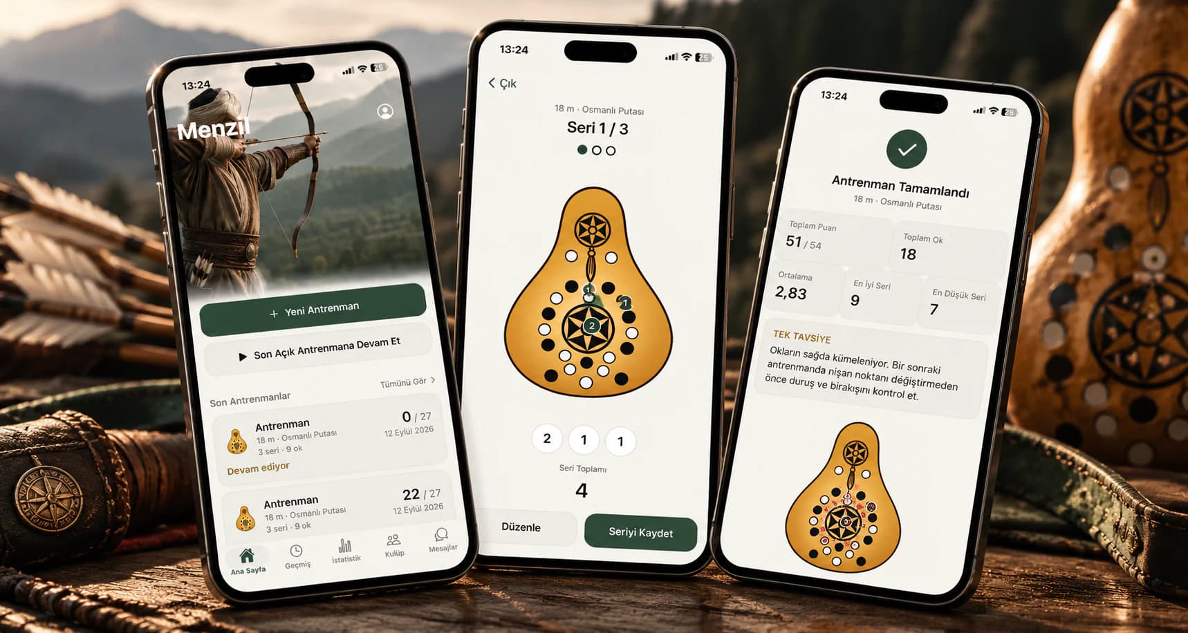 Menzil iOS ve Android mobil uygulama ekranları